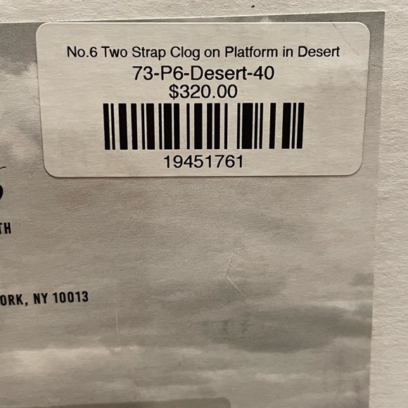 No.6 Two Strap Leather Wood Tan Platform Clog - Picture 13 of 14